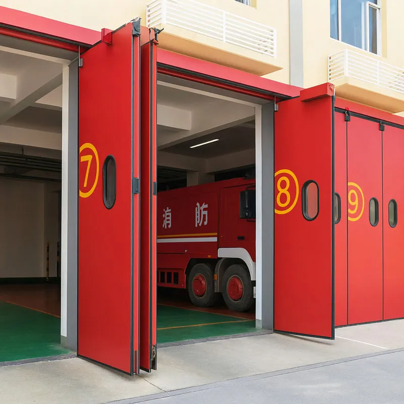 Складные ворота для пожарных депо