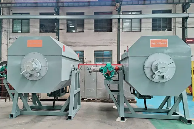 Барабанная закалочная печь