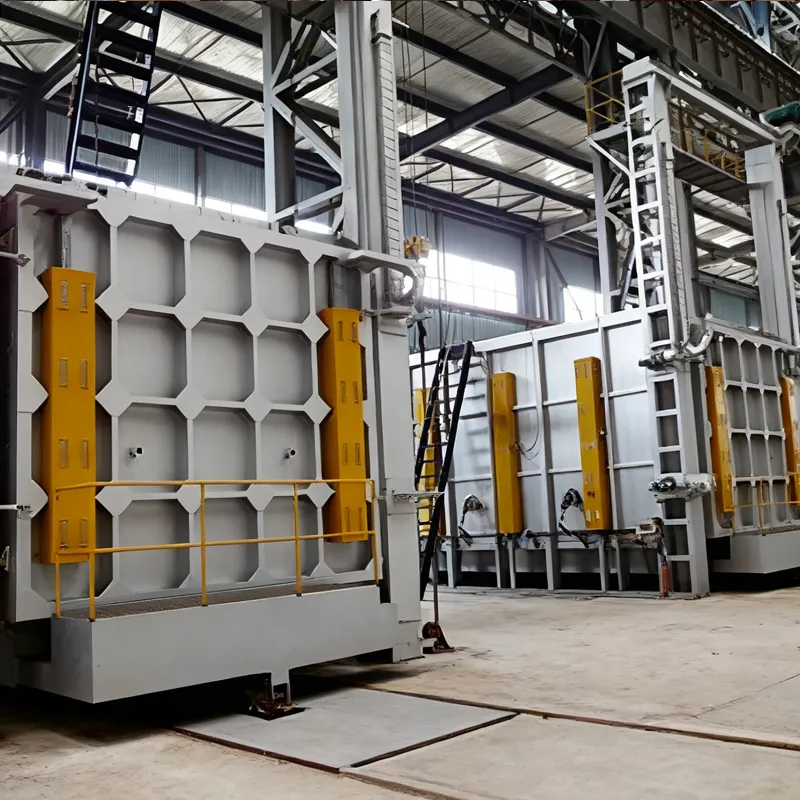 Серия крупногабаритных электропечей сопротивления с выдвижным подом и полным волокнистым покрытием