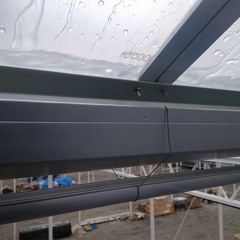 Плёночная теплица с алюминиевым водостоком