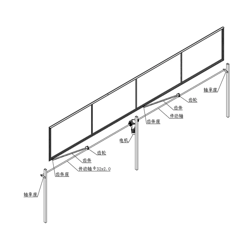 Система откидных боковых окон для теплиц