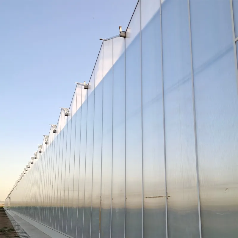 Теплица из сотового поликарбоната с алюминиевым водостоком