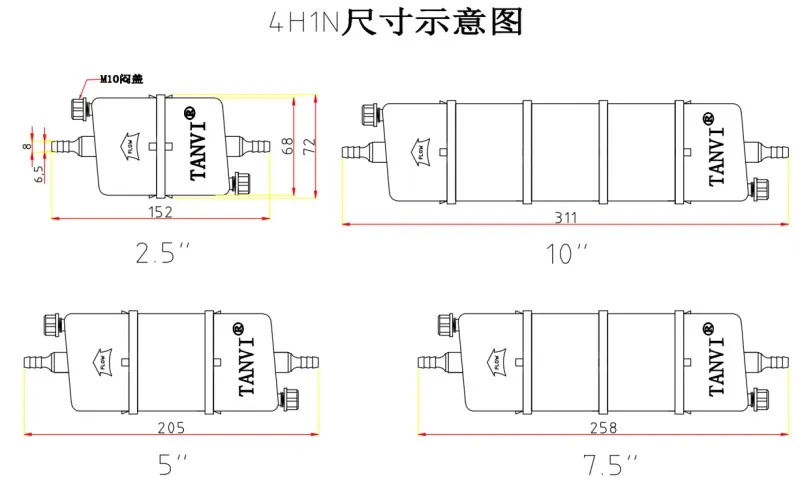 Серия TNA, фитинг типа &laquo;елочка&raquo; &Phi;72 мм, капсульный фильтр (2)