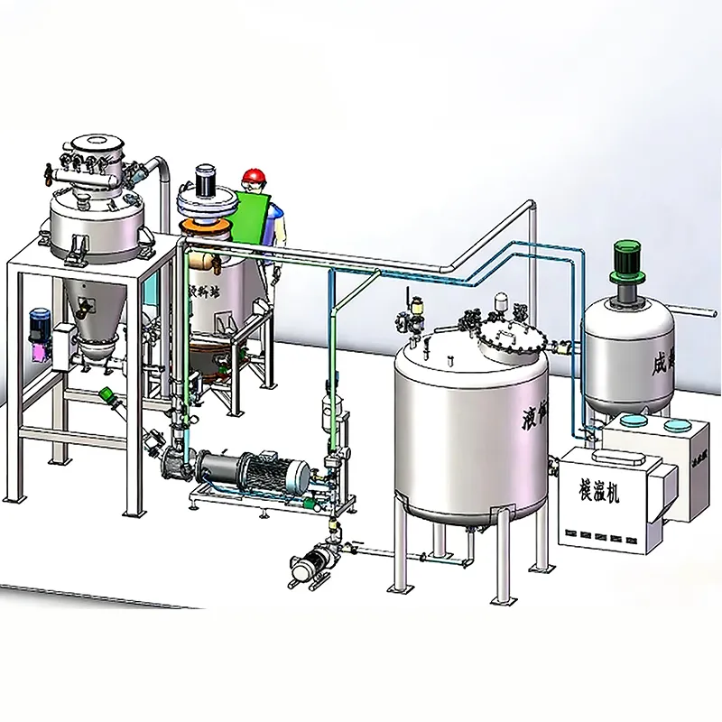 Трубчатая (проточная) система приготовления клеевых составов
