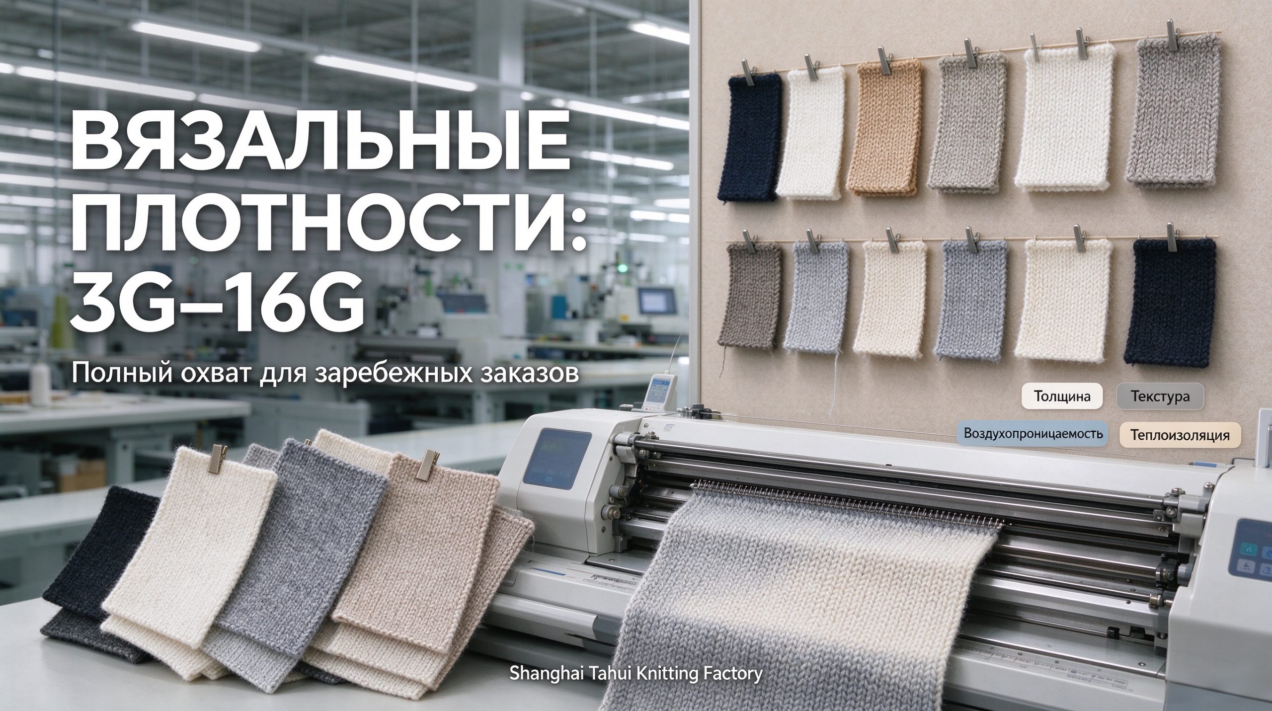 Популяризация знаний по вязальным плотностям | Полный охват плотностей от 3G до 16G, соответствие потребностям вязальных заказов различных зарубежных рынков