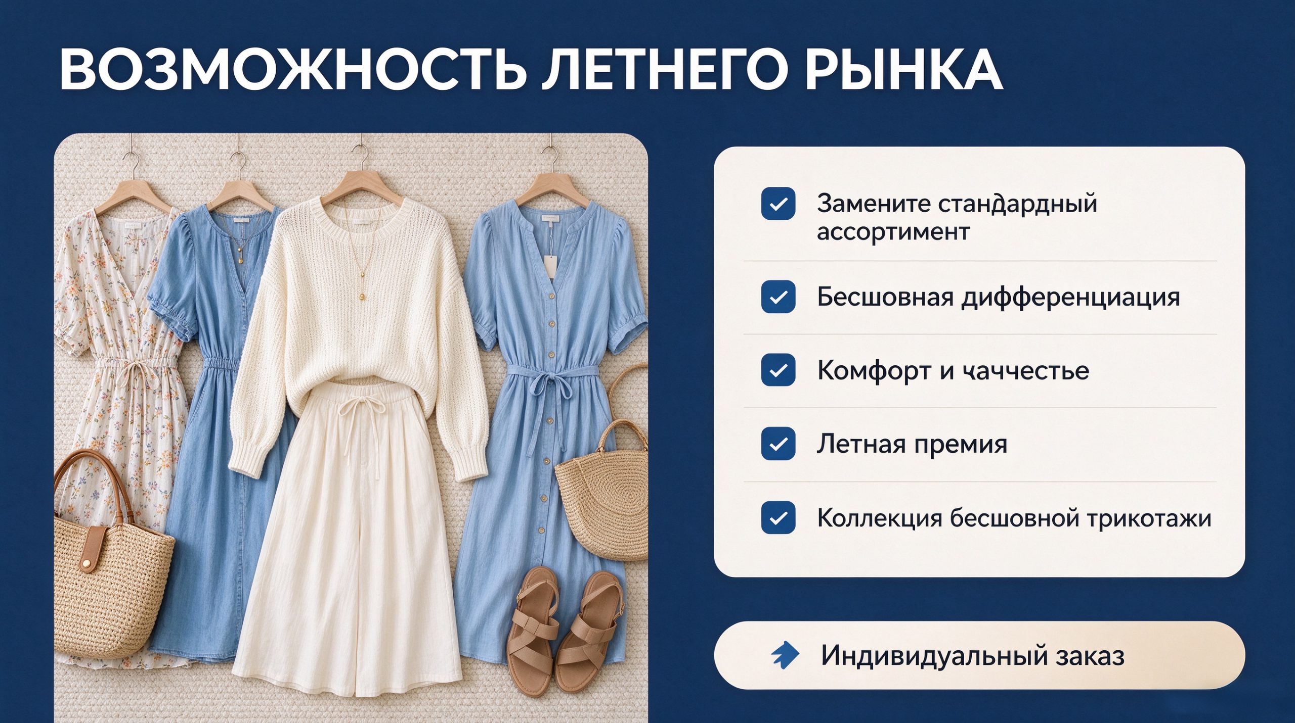 Кейс массовых продаж и высокого спроса на легкую бесшовную женскую одежду на лето в России