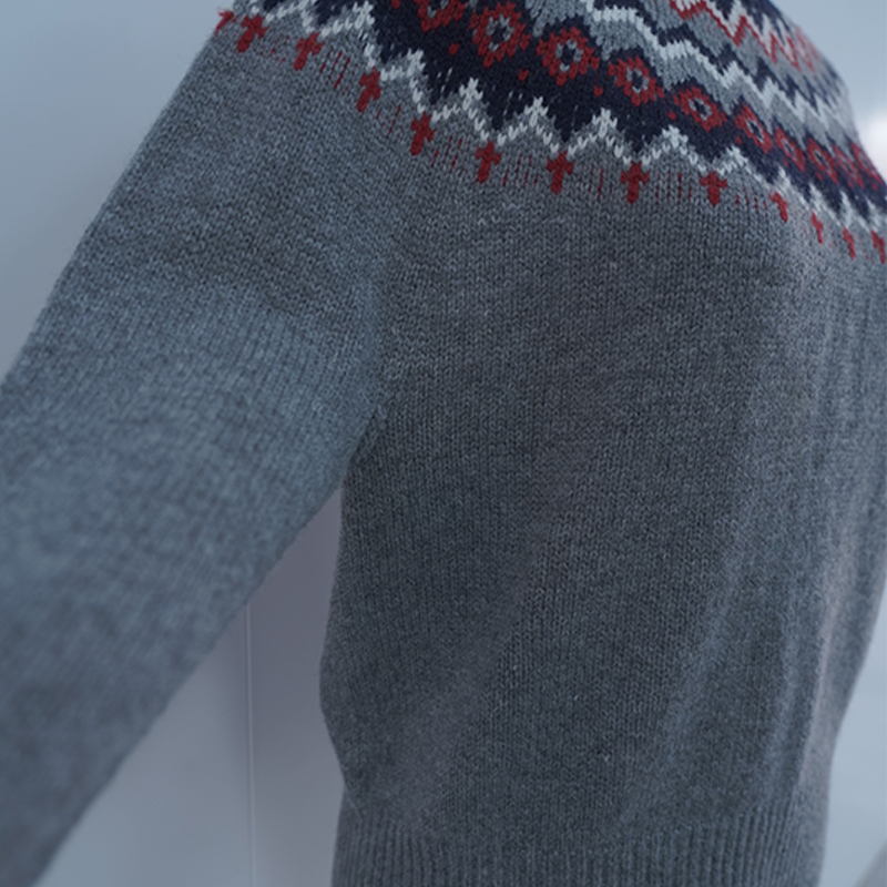 Жаккардовый Бесшовный Свитер Fair Isle в скандинавском стиле, Повседневный топ в стиле Ретро