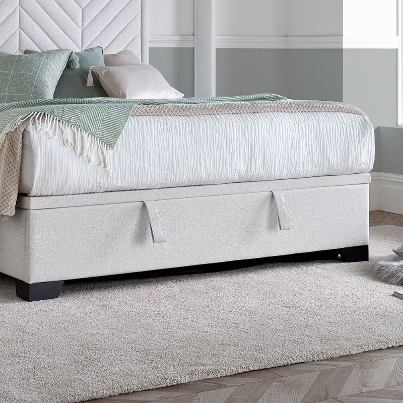 Кровать с подъемным механизмом Natural Fabric gas lift Storage Bed