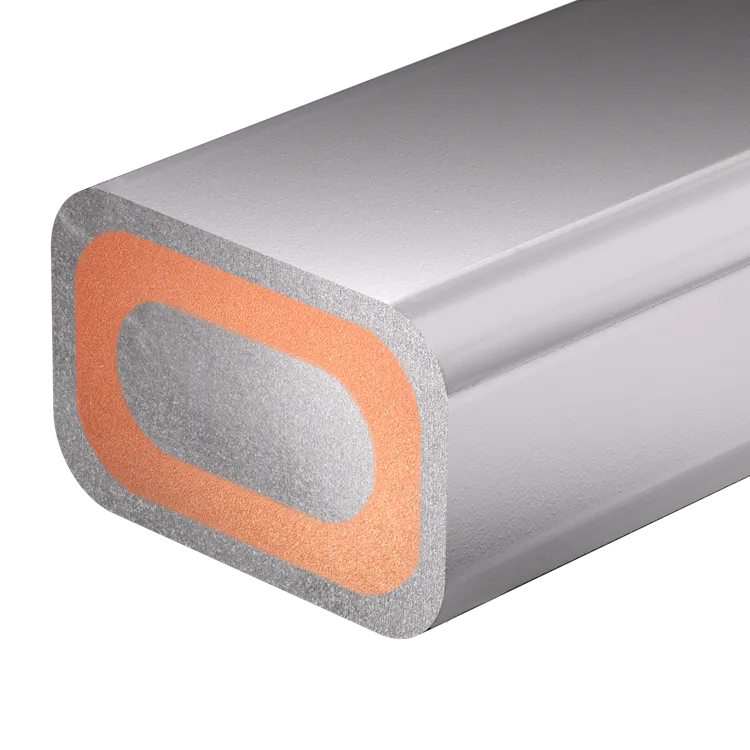 Трехслойный проводящий стержень из стали, меди и стали для катодных пластин из нержавеющей стали