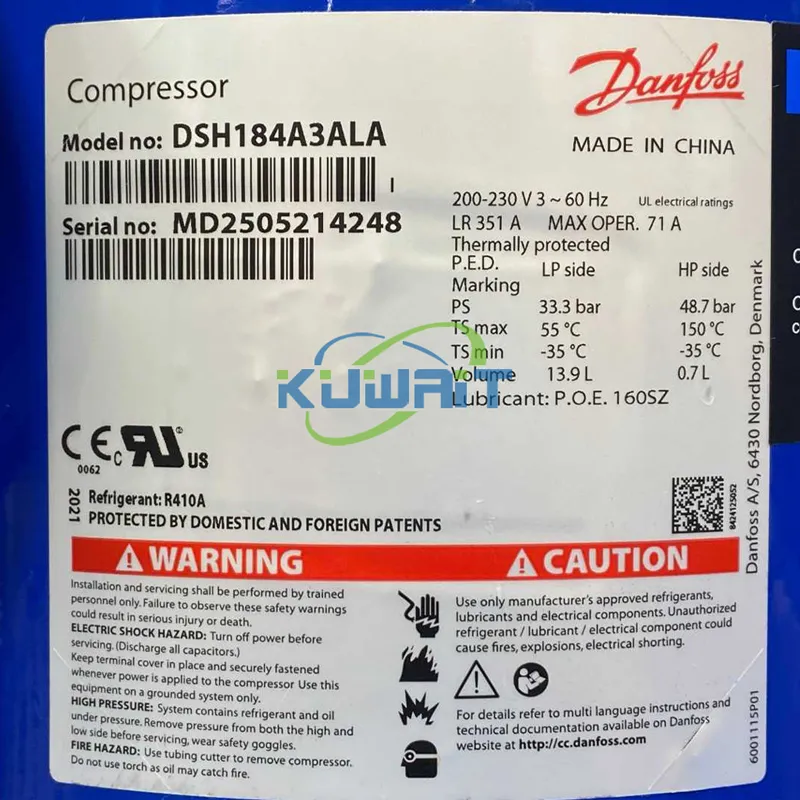 DSH184A3ALA Данфосс Спиральный Компрессор