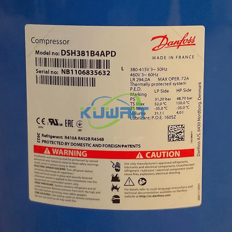 DSH381B4APD Данфосс Спиральный Холодильный Компрессор