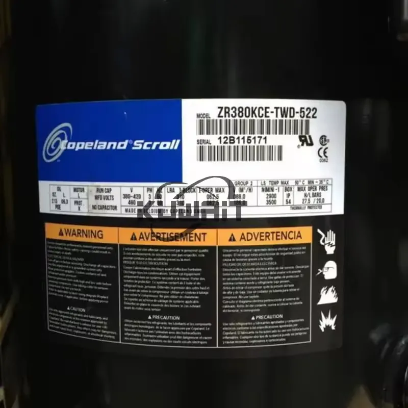 ZR380KCE-TWD-523 ZR380KCE-TWD-522 30 л.с. КОПЕЛАНД ЭМЕРСОН ЦЕНТРАЛЬНЫЙ КОНДИЦИОНЕРНЫЙ КОМПРЕССОР