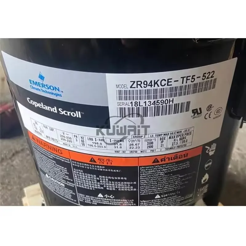 ZR94KC-TFD-522 ZR94KCE-TFD-522 ZR94KCE-TFD-550 ZR84KC-TF5-450 ZR94KT-TFD-622 8 л.с. КОПЕЛАНД ЭМЕРСОН ХОЛОДИЛЬНЫЙ КОМПРЕССОР