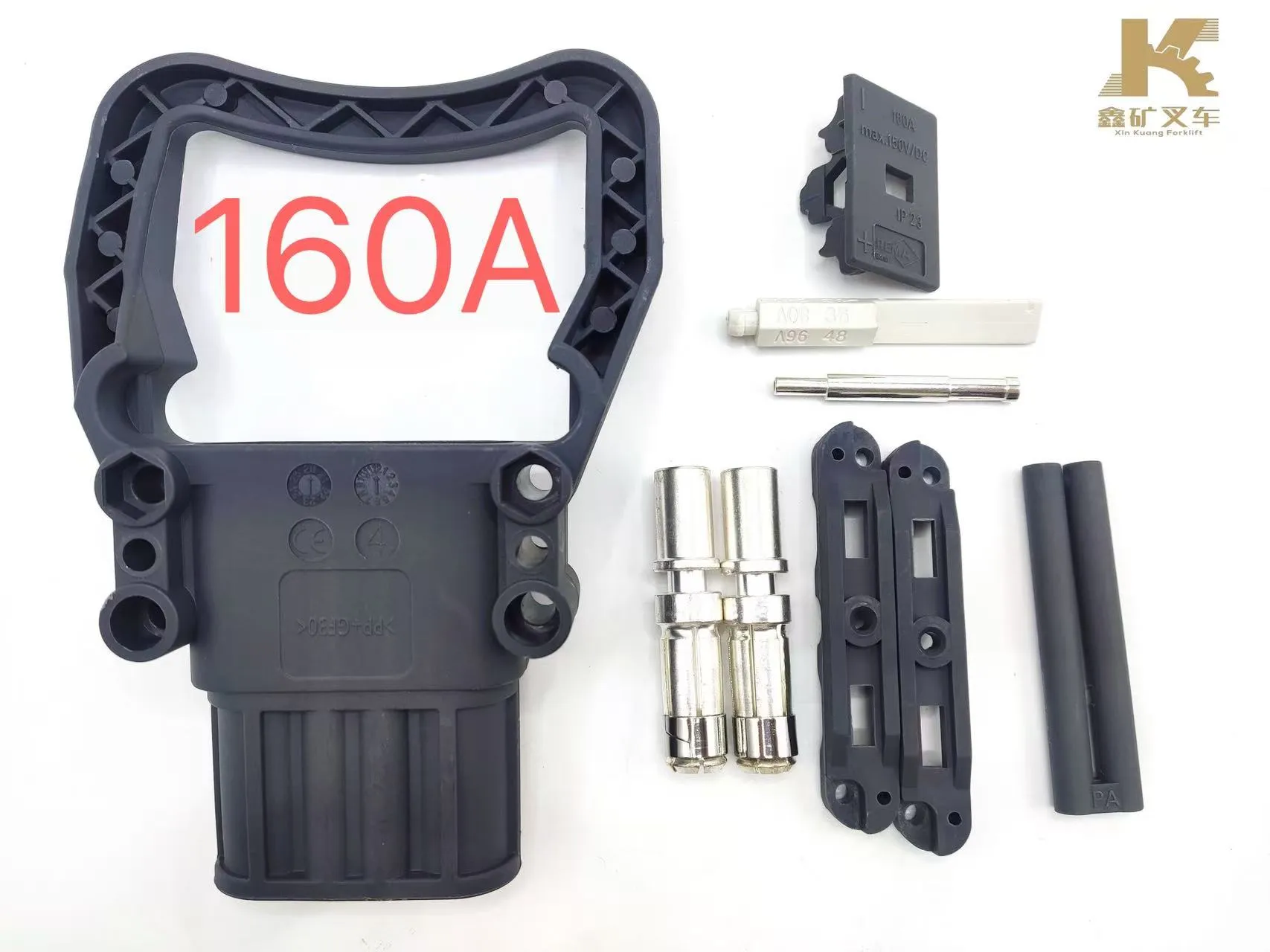 160A Трехпроводной разъемный штекерный соединитель для вилочных погрузчиков с ручкой