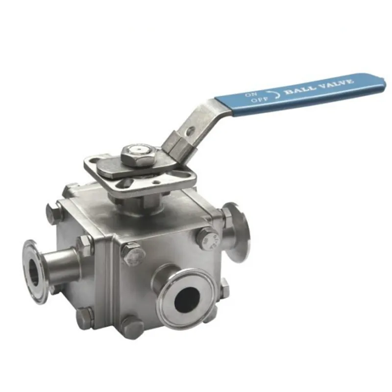 Полнопроходной четырехходовой шаровой кран с полным комплектом