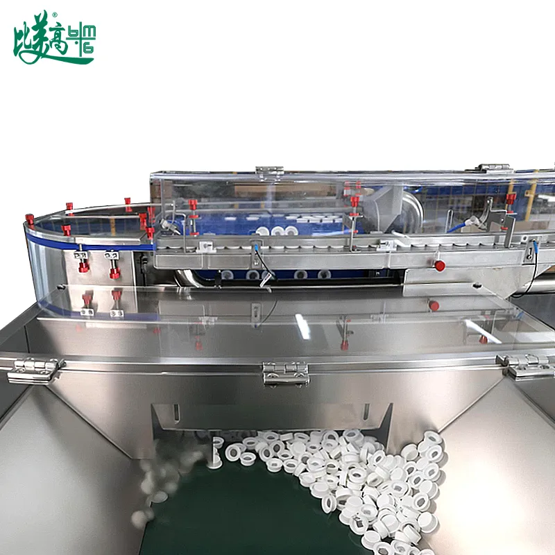 Оборудование для лазерной маркировки, контроля и удаления с автоматической подачей колпачков для бутылок