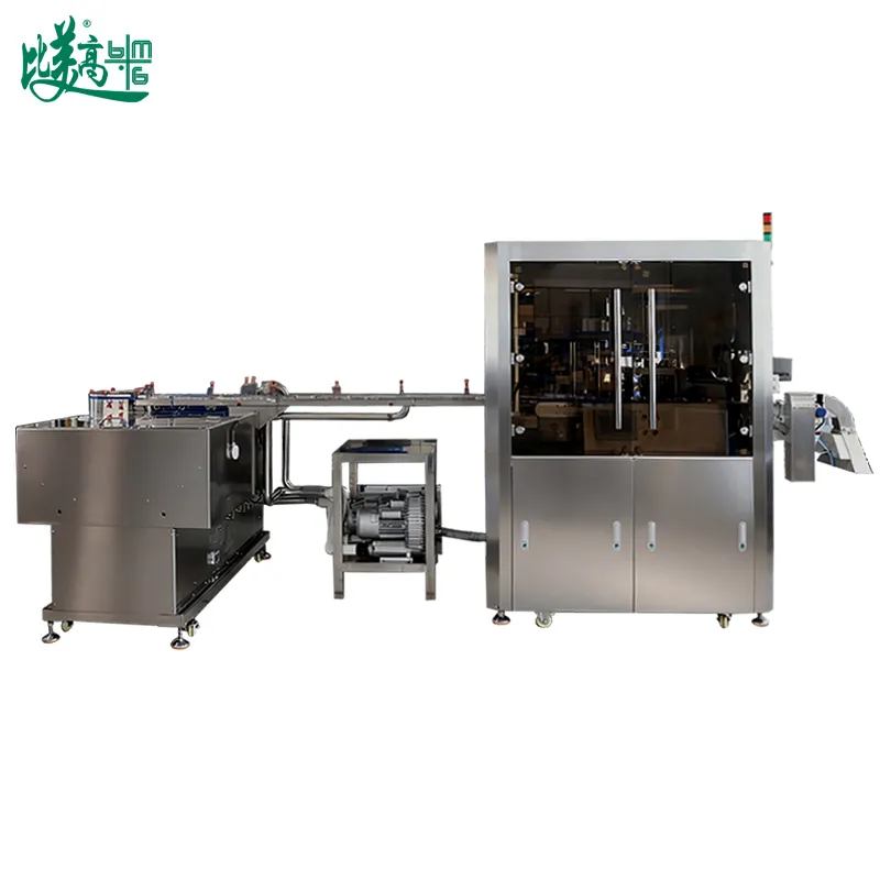 Оборудование для лазерной маркировки, контроля и удаления с автоматической подачей колпачков для бутылок