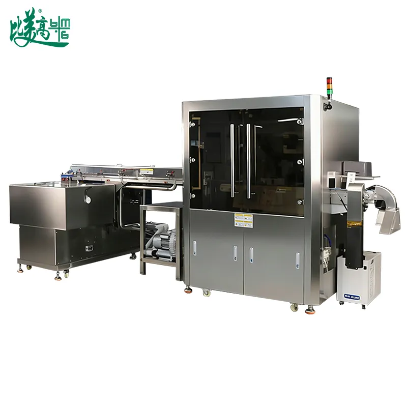 Оборудование для лазерной маркировки, контроля и удаления с автоматической подачей колпачков для бутылок