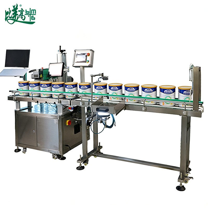 Поточная линия для лазерной маркировки с привязкой данных