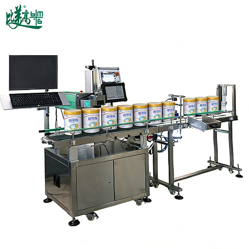 Поточная линия для лазерной маркировки с привязкой данных