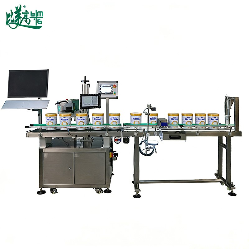 Поточная линия для лазерной маркировки с привязкой данных