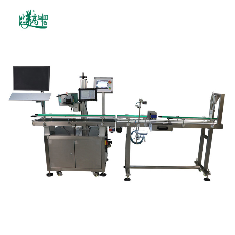 Поточная линия для лазерной маркировки с привязкой данных