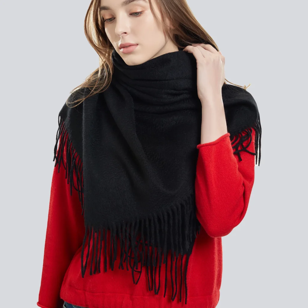 Серия однотонных кашемировых шалей