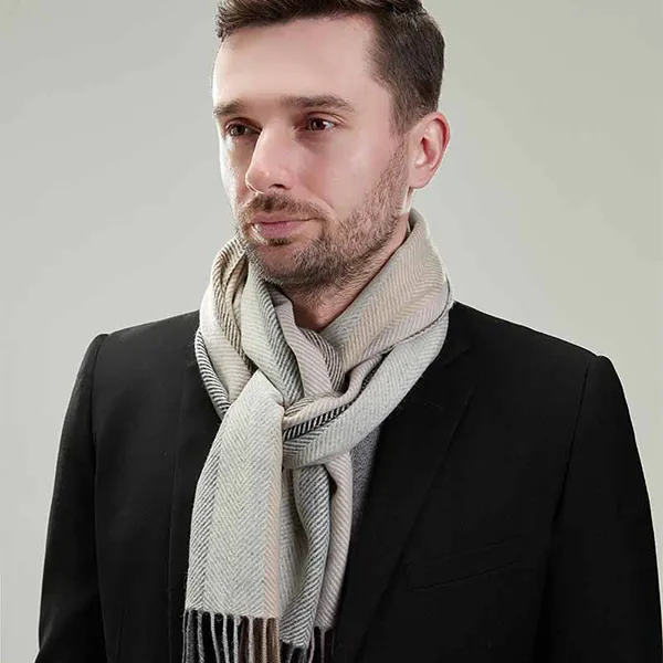 Кашемировый пушистый шарф