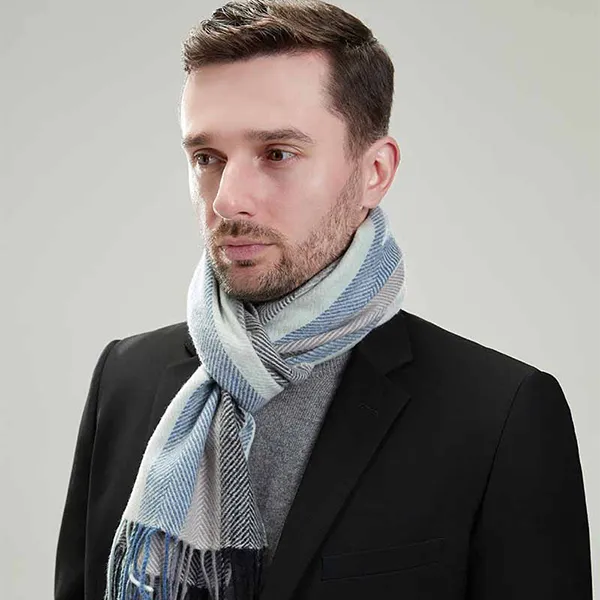 Кашемировый пушистый шарф