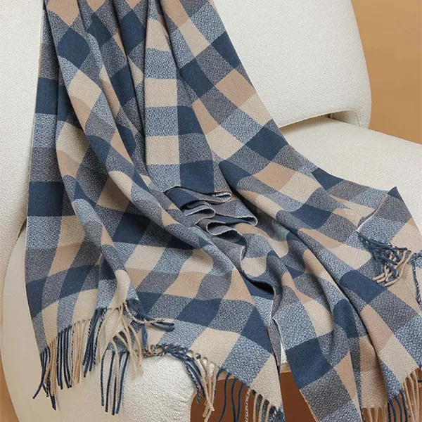 Клетчатый шарф из смеси кашемира и шерсти