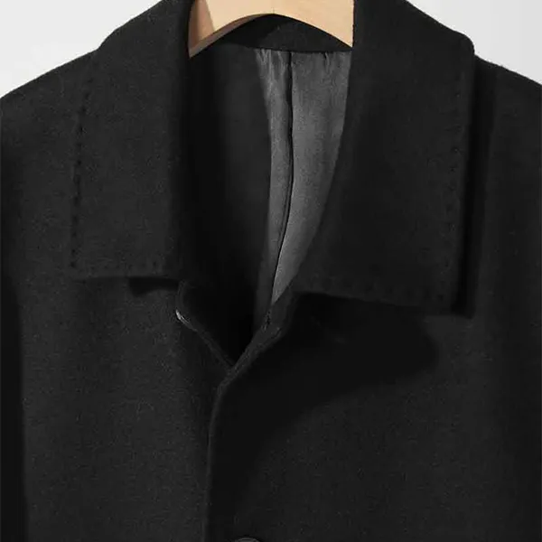 Мужское пальто с воротником из кашемира