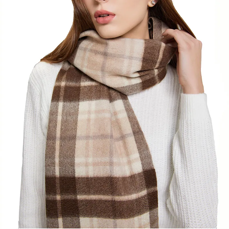 Серия клетчатых кашемировых шалей