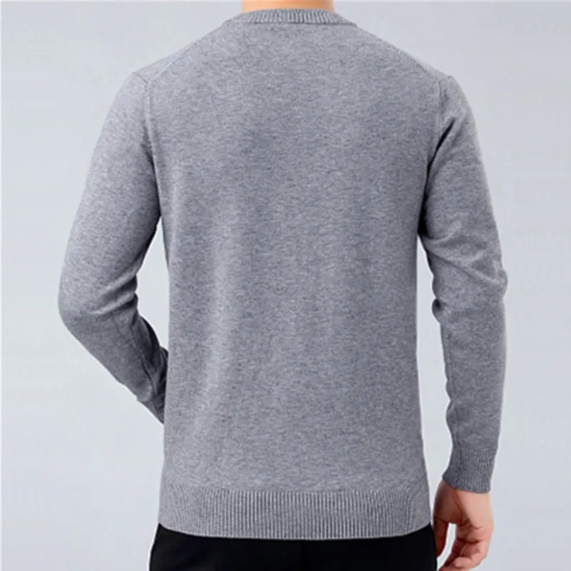 Мужской пуловер из кашемира с круглым вырезом