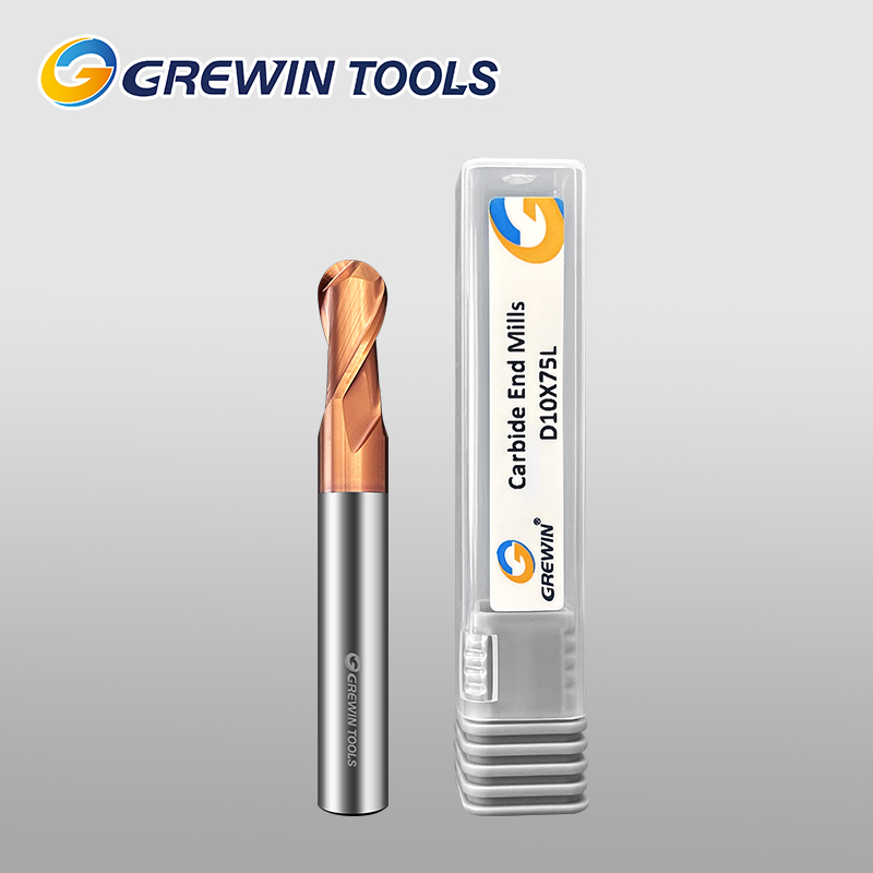 Фрезерная головка Grewin с 2 лезвиями и сферическим торцом · Износостойкая версия для стали