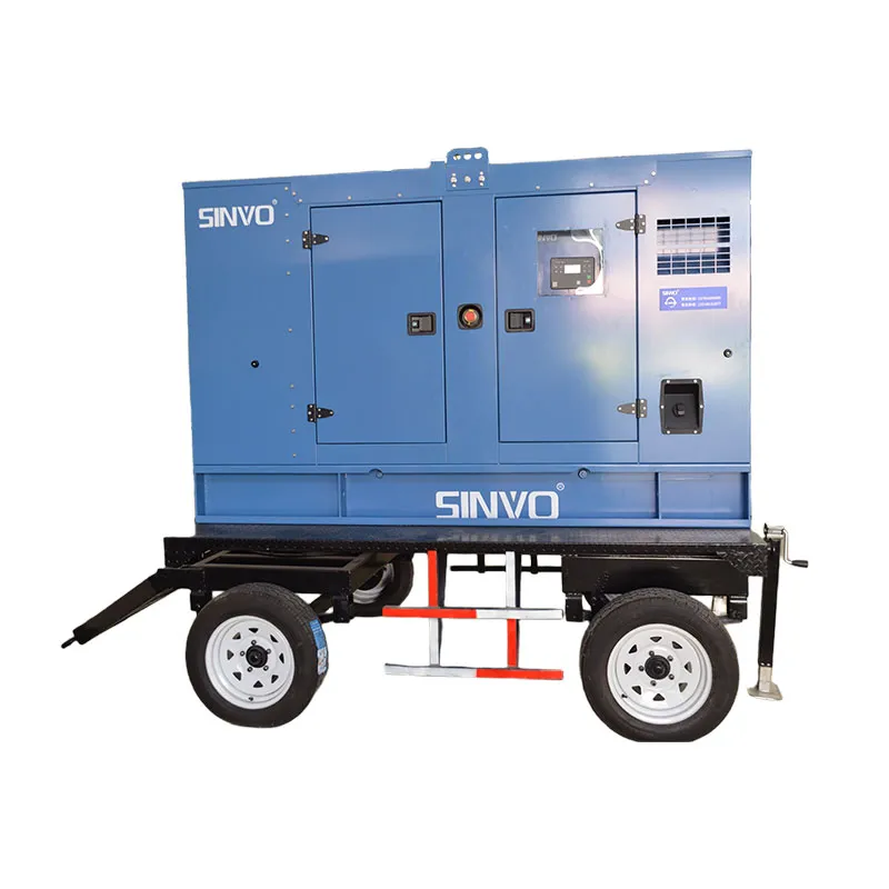 Передвижная малошумная дизельная электростанция на прицепе