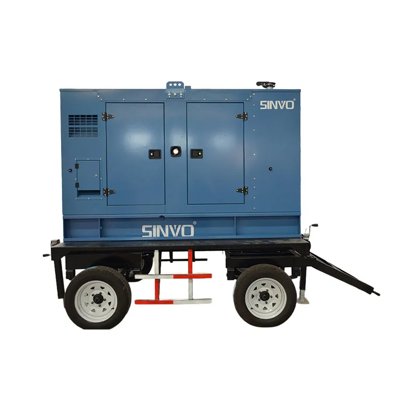 Передвижная малошумная дизельная электростанция на прицепе