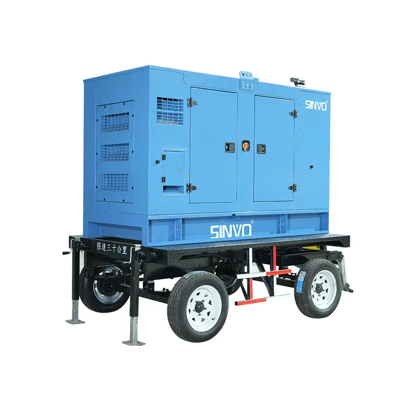 Передвижная малошумная дизельная электростанция на прицепе