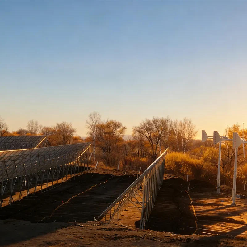 Автономная ветро-солнечная гибридная электростанция уровня 300 кВт