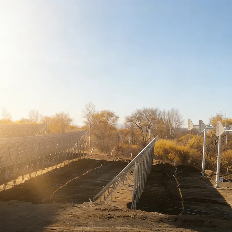 Автономная ветро-солнечная гибридная электростанция уровня 300 кВт