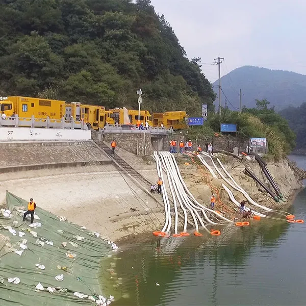 Дренаж стока воды из водохранилища Дунфаншань в Хуанши