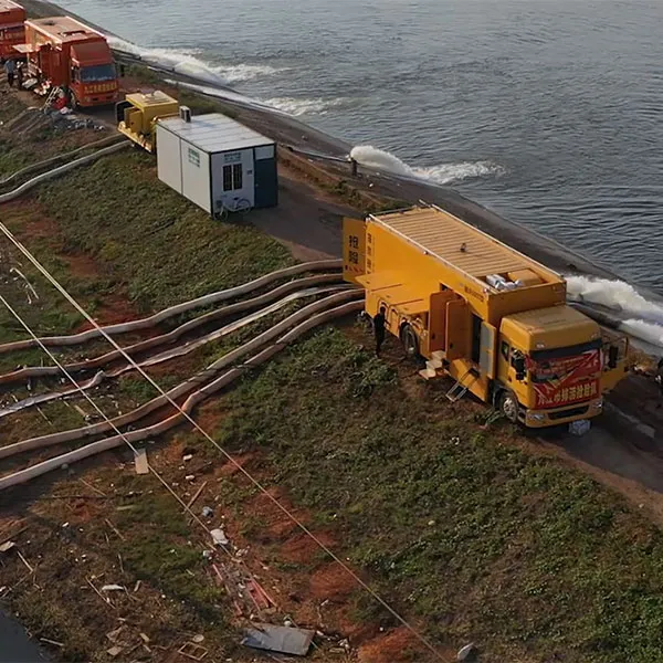 Мобильный прицепной насос для защиты от наводнений