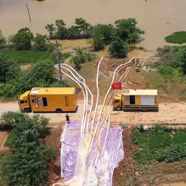 Мобильный прицепной насос для защиты от наводнений