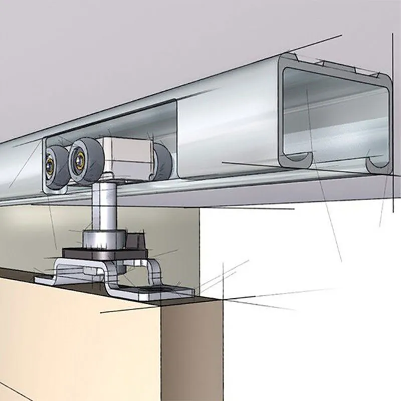 Трек алюминиевый с держателем неподвижно 5876
