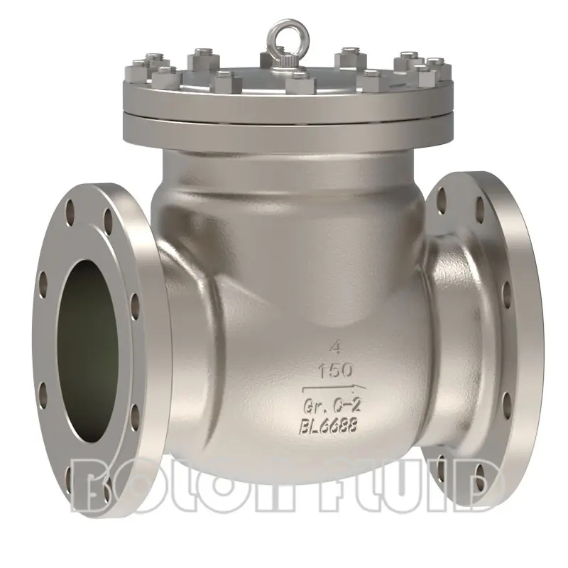 Титановый поворотный обратный клапан фланцевый по стандарту API B367 Gr.C-2