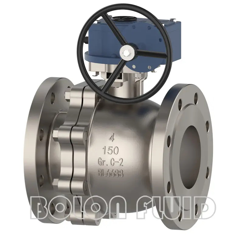 Шаровой кран плавающего типа с червячным привод...