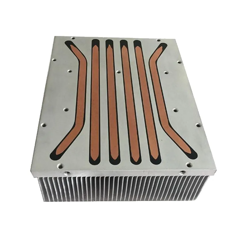 Радиатор с тепловыми трубками и оребрением методом реброфрезерования