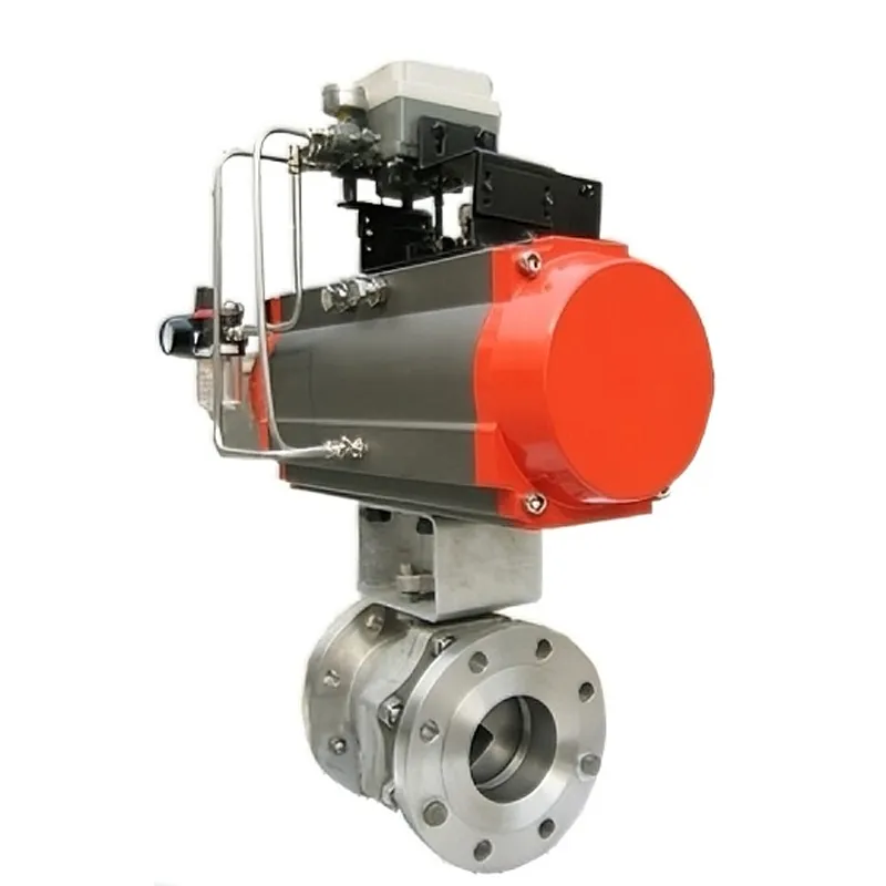 Регулирующий V-образный шаровой кран