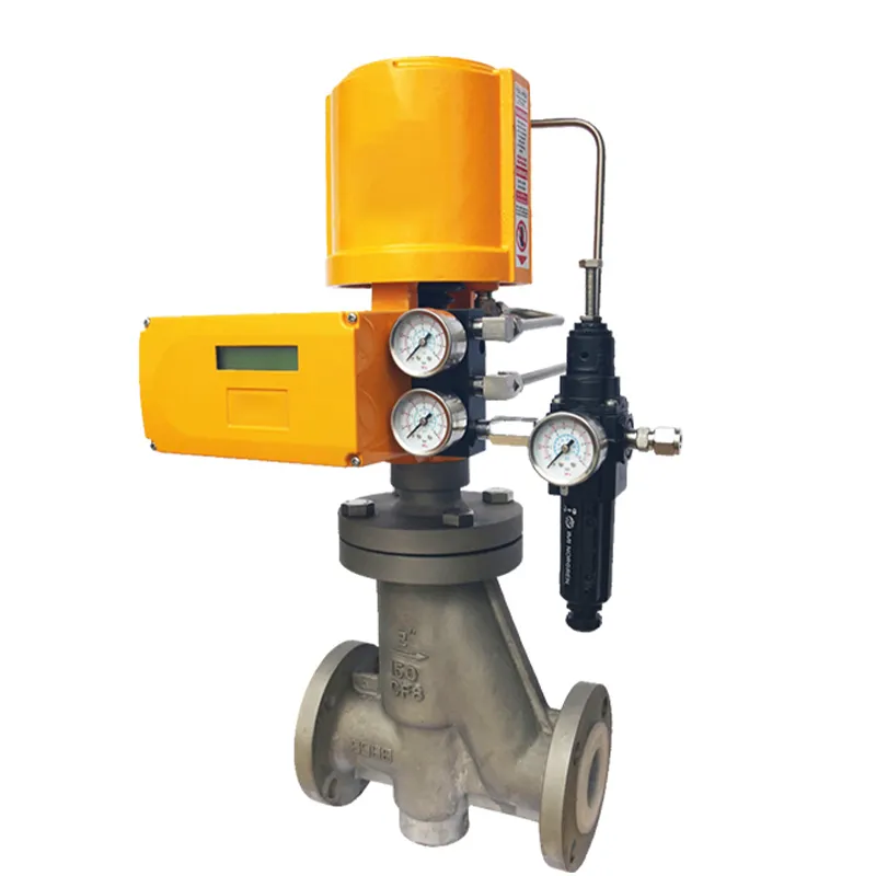 Фторопластовый односедельный регулирующий клапан