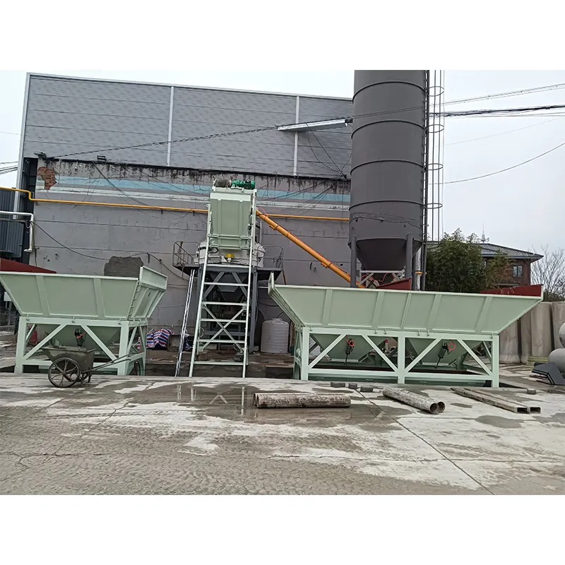 Бетоносмесительный узел с вертикальным валом