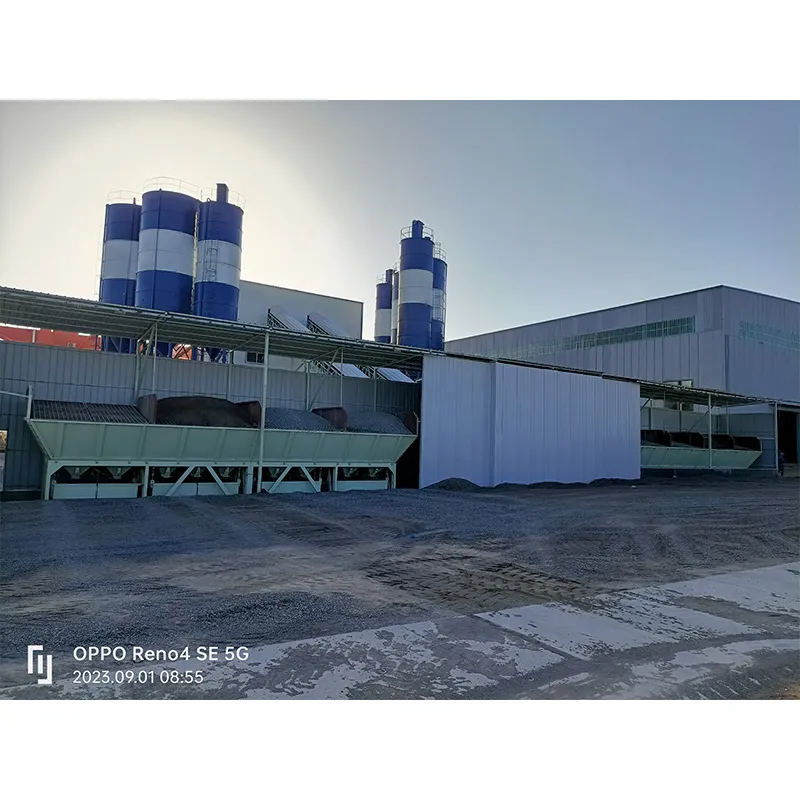 Бетоносмесительный узел с вертикальным валом